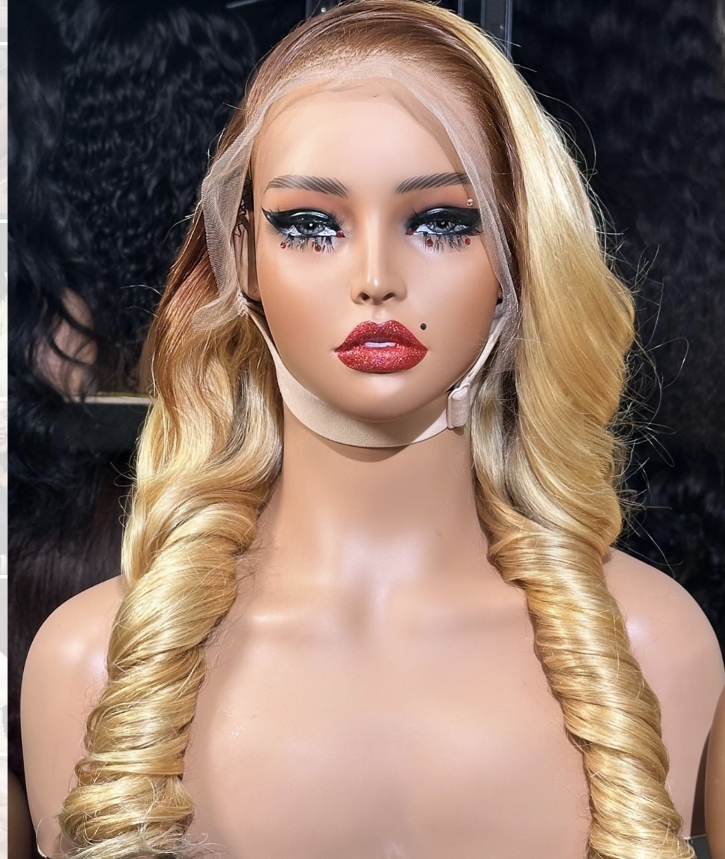 26” raw virgin blonde wig